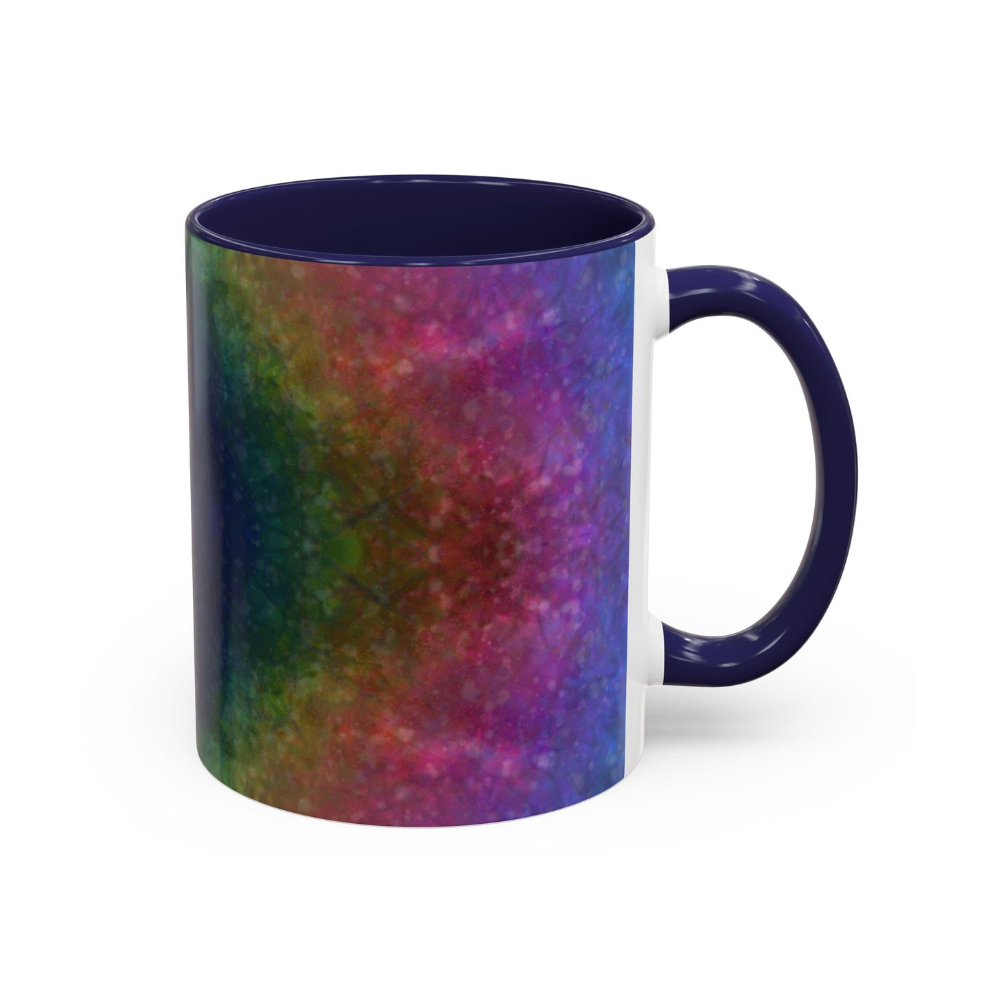 Rainbow Silk Accent Coffee Mug