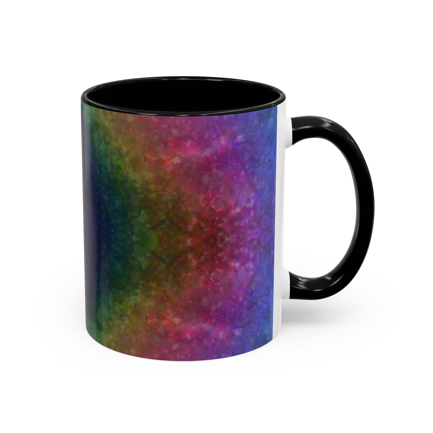 Rainbow Silk Accent Coffee Mug