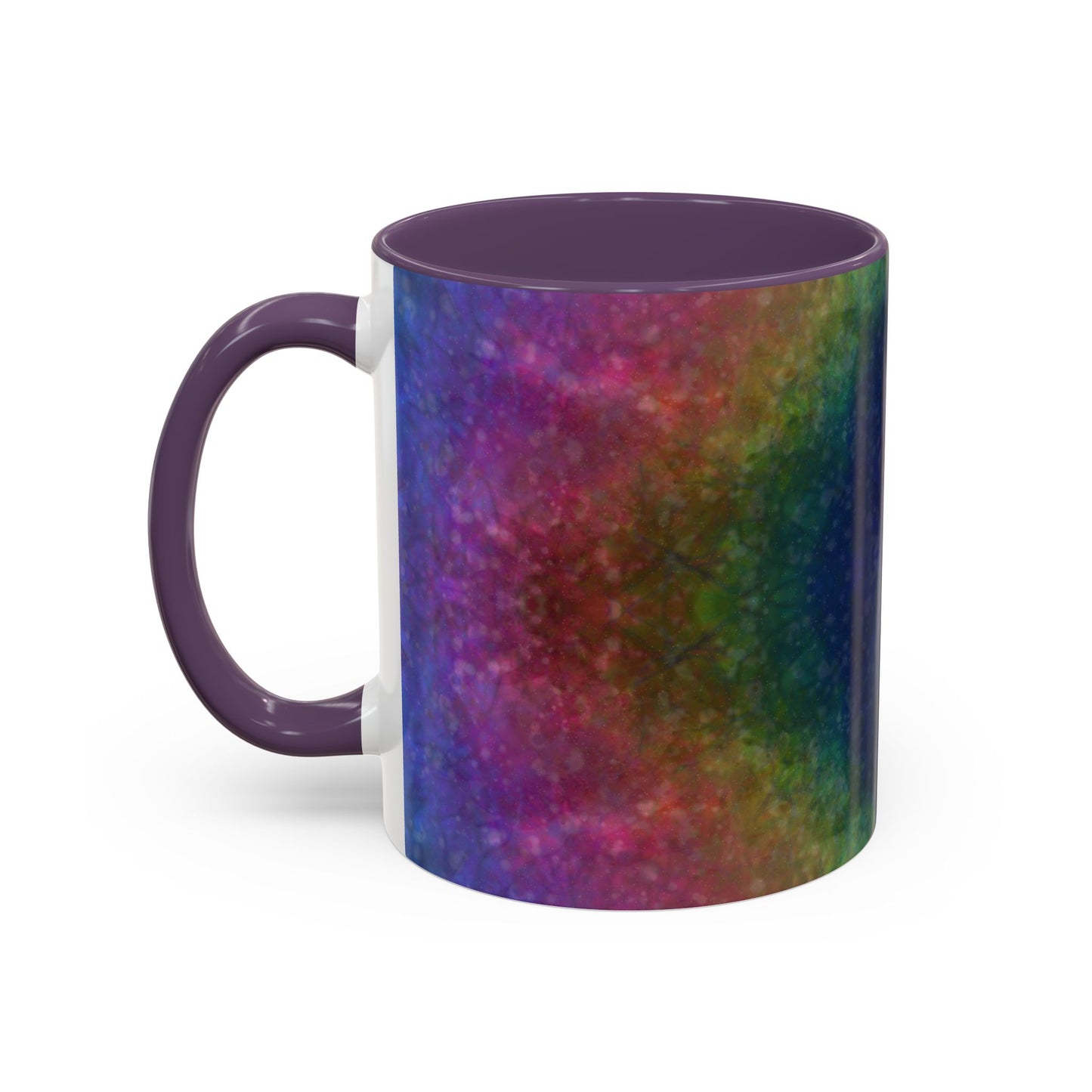 Rainbow Silk Accent Coffee Mug