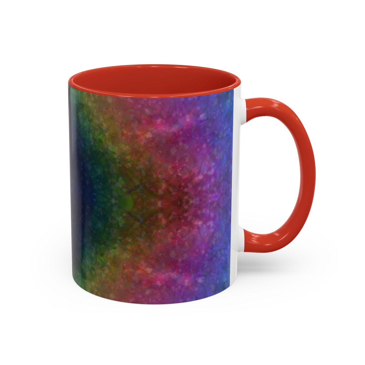 Rainbow Silk Accent Coffee Mug