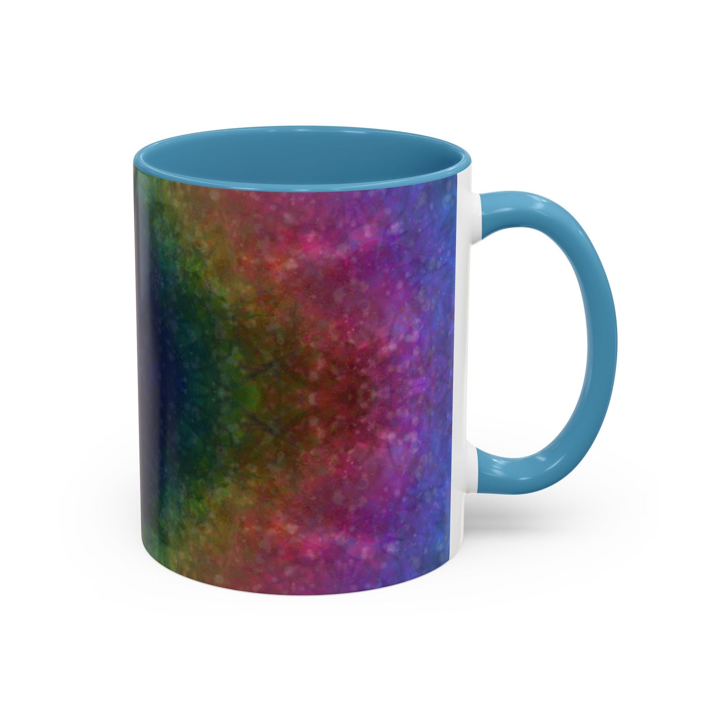 Rainbow Silk Accent Coffee Mug