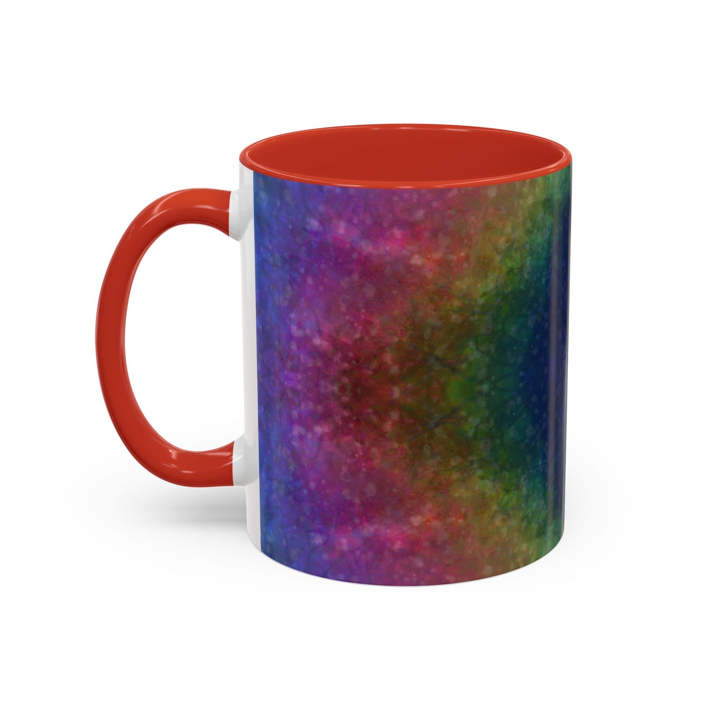 Rainbow Silk Accent Coffee Mug
