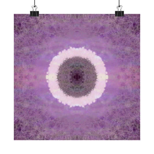 Eye of Serenity – Dreamscape Cloud Poster in Pink & White
