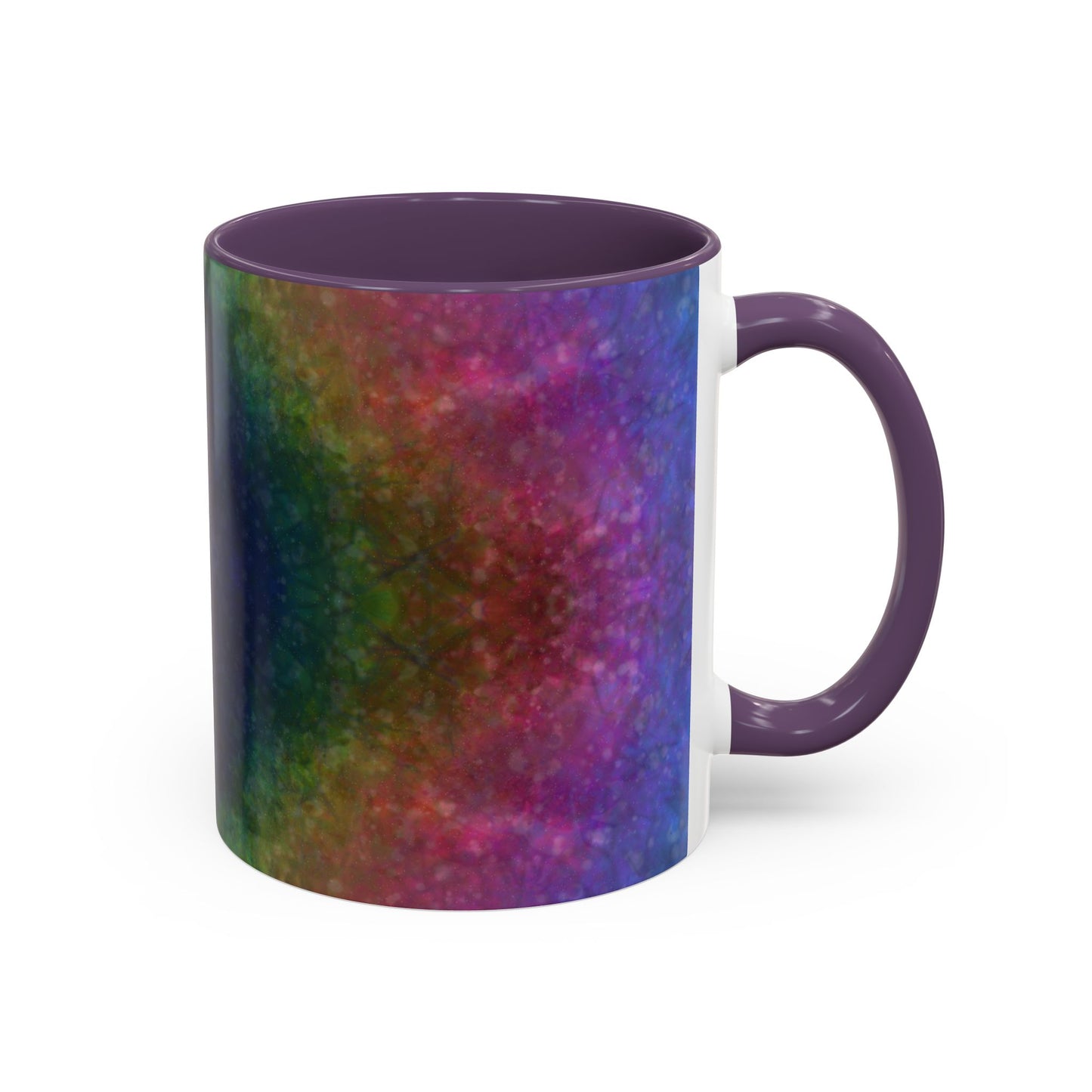 Rainbow Silk Accent Coffee Mug