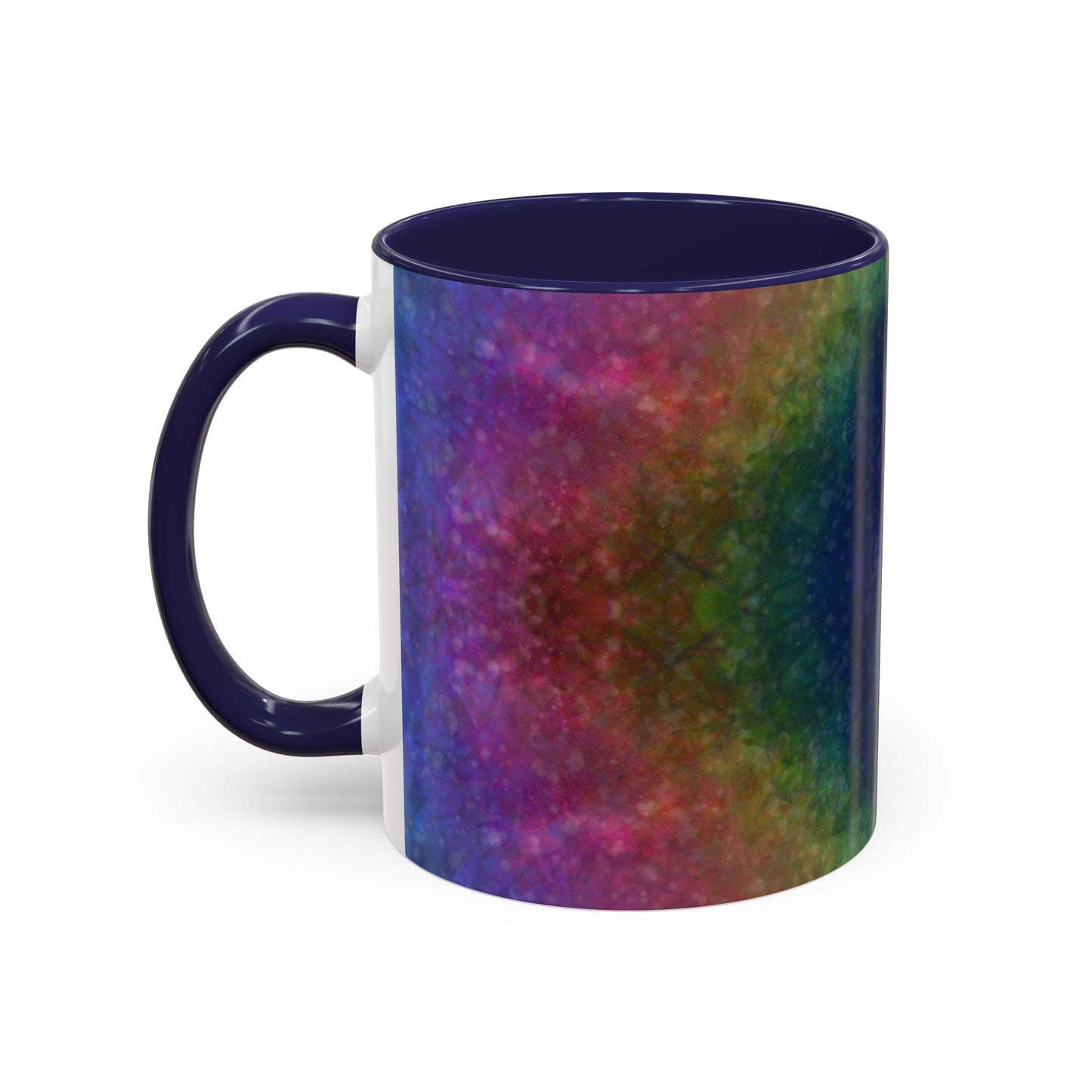 Rainbow Silk Accent Coffee Mug